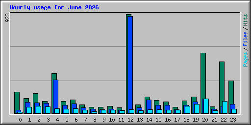 Hourly usage for June 2026
