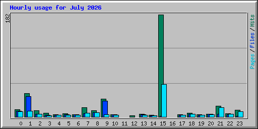 Hourly usage for July 2026